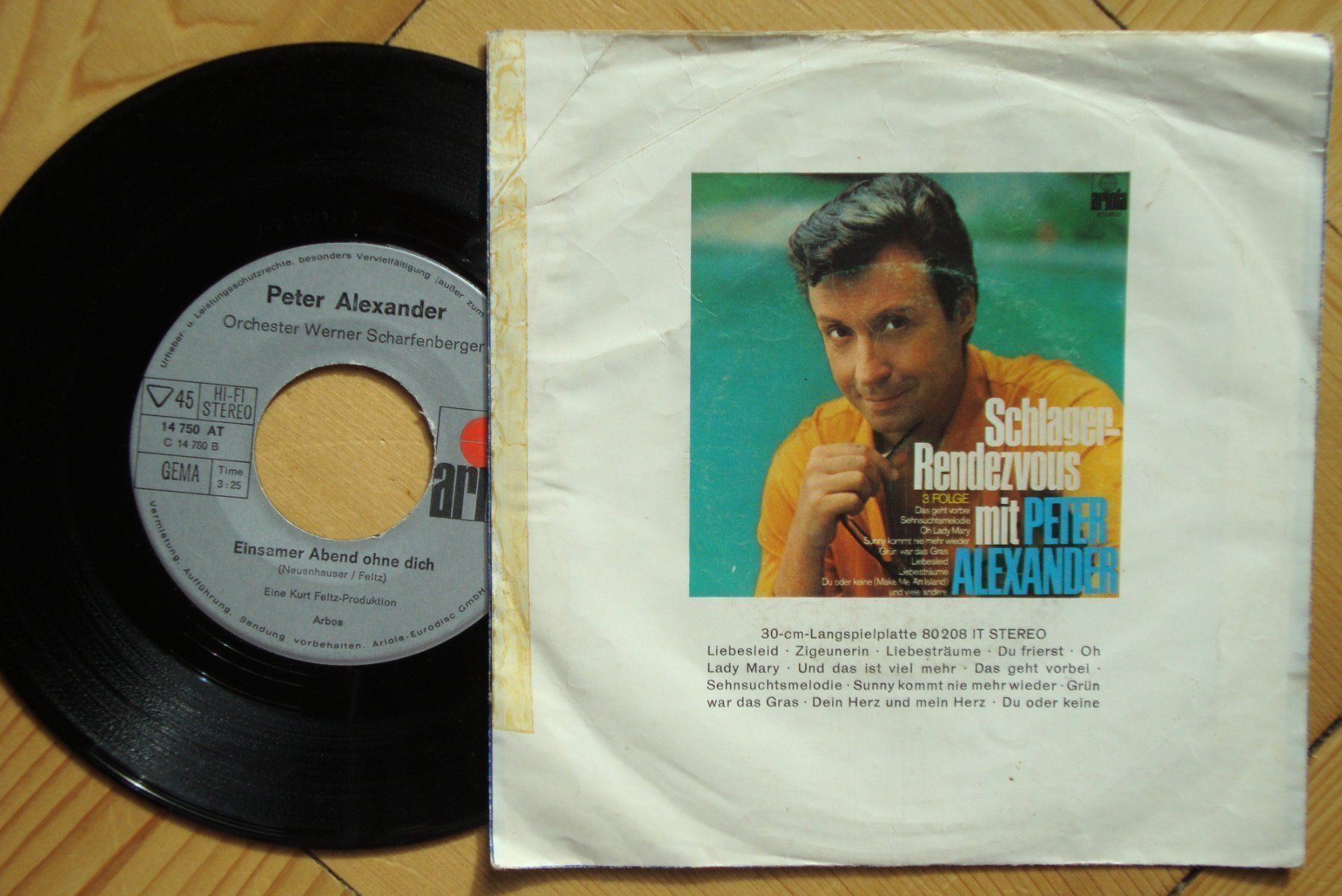 Dischi in vinile: Peter Alexander - Hier ist ein Mensch – Usato da Bern venduto da Uli_10_11 1