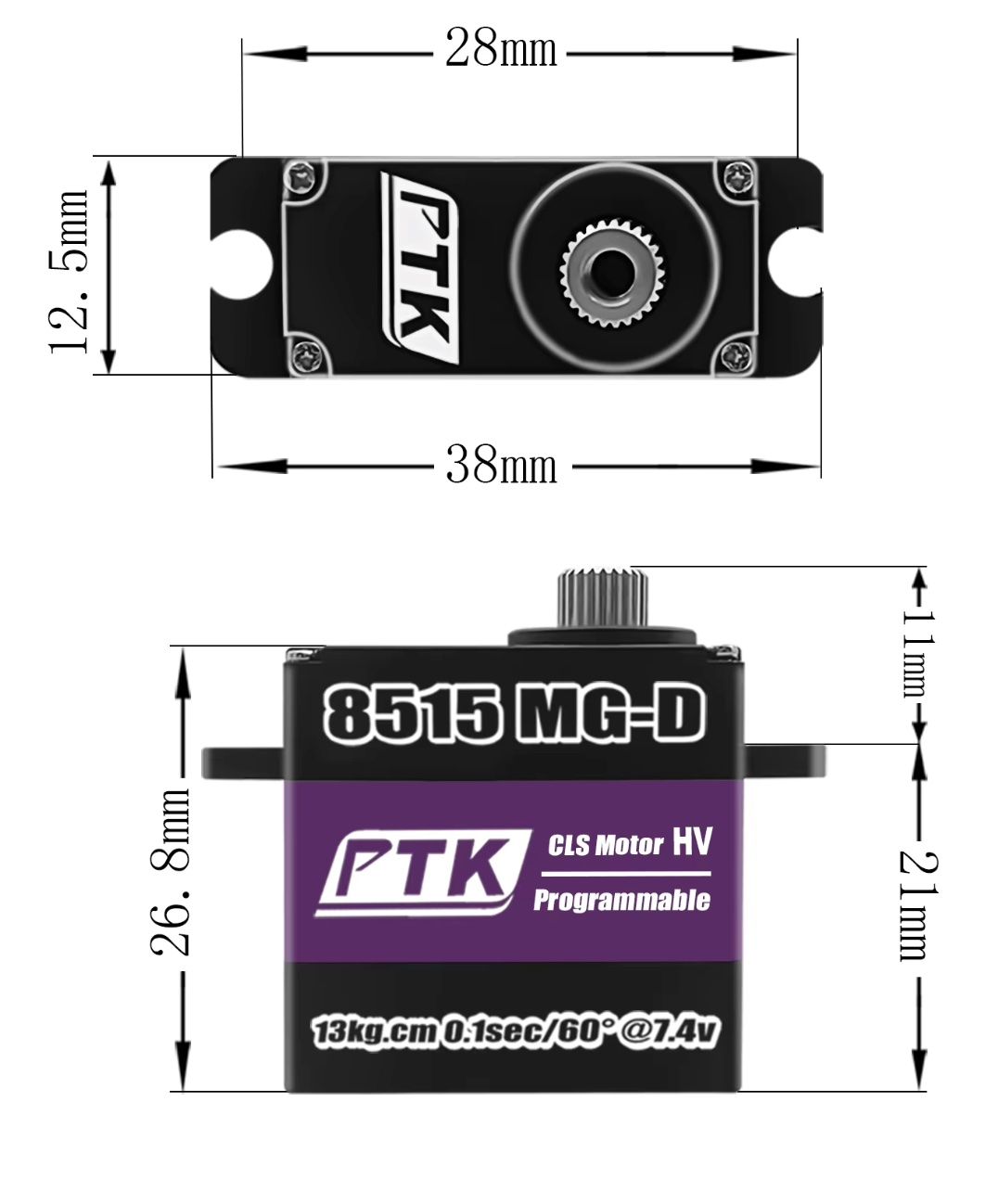 Modellismo RC: PTK 8515 Servo MG-D 17g digitales HV-Servo 4x +Programmierg. – Nuovo e nell'imballaggio originale da Neuenegg venduto da Puerror 6