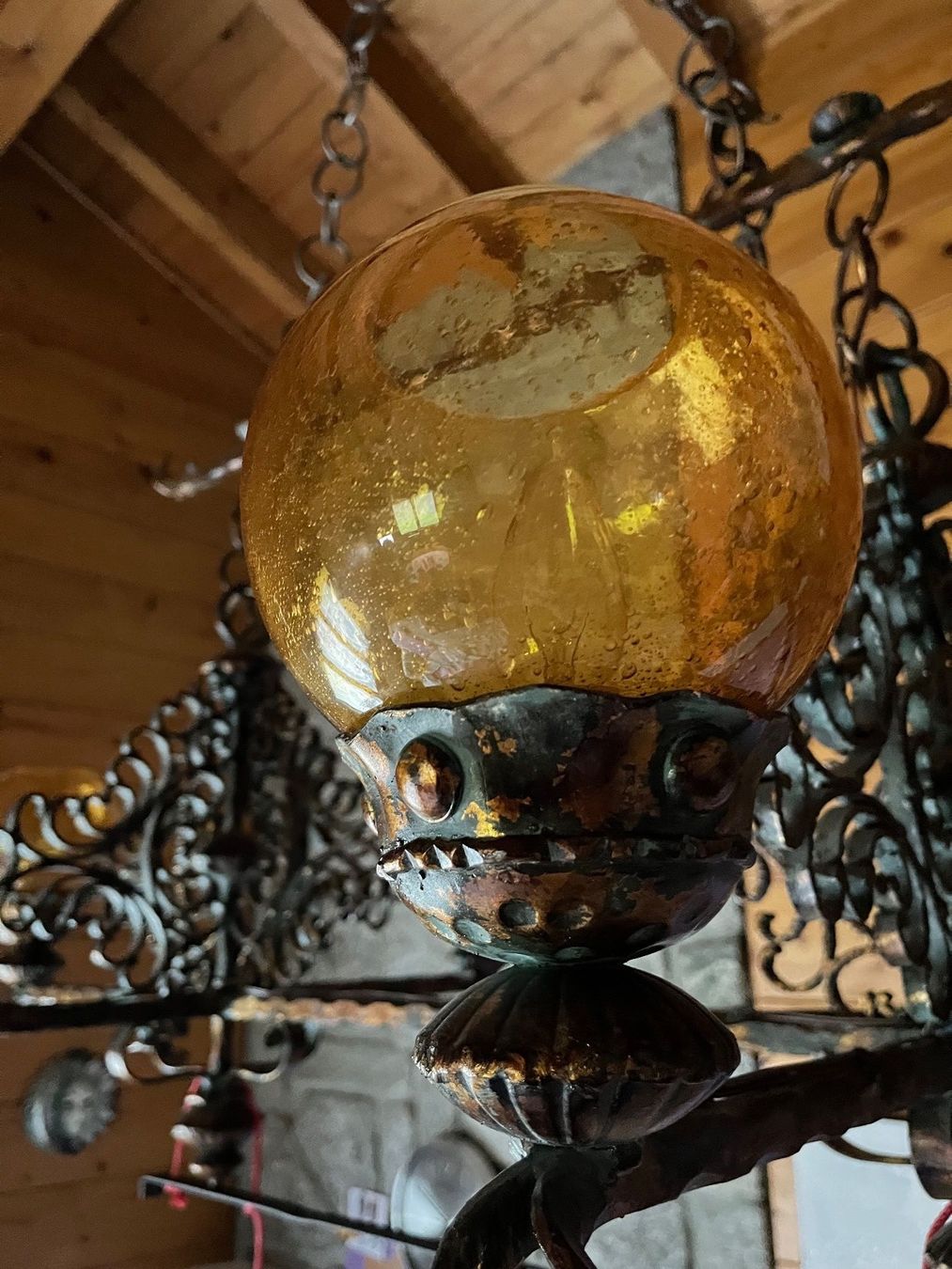 Lampadari & plafoniere: GRANDE LAMPADARIO IN RAME/FERRO BATTUTO – Usato da Bellinzona venduto da dan_dk5g 7