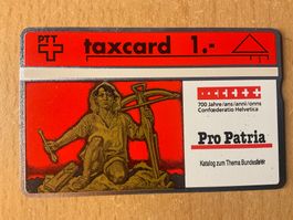 Taxcard 109E_ 08311 Pro Patria, Tellensohn 930ex ungebraucht