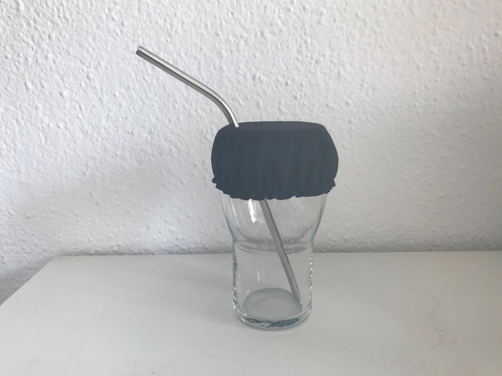 1x Tragbarer Edelstahl-Trinkhalm Mit Silikon-Abdeckung – Bienen-Design, Outdoor-Reiseset, Umweltfreundlich