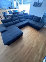 Wohnlandschaft Anthrazit mit Bettfunktion und Staukasten