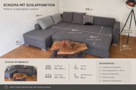 Hochwertiges Ecksofa mit Schlaffunktion – neuwertiger Zustan