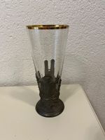 Antikes Glas mit Zinn  Heiliger St.Nikolaus Deko