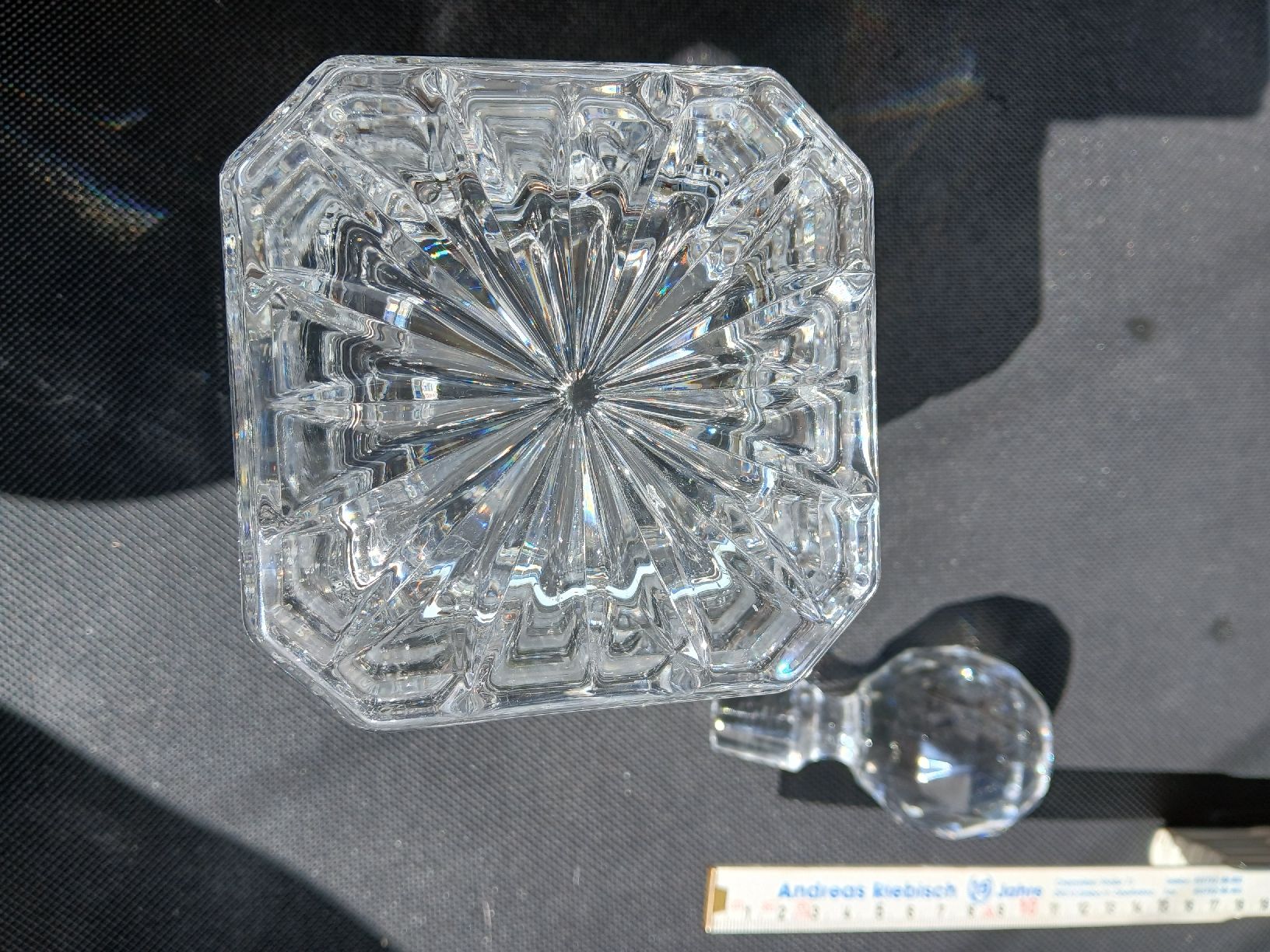 Lambert Caraffe: Val Saint Lambert, wunderschöne massive Bleikristall Karaffe – Usato da Frasnacht venduto da ale_g288 2