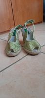 Scarpe con zeppa n.35 verdi