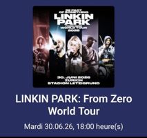 3 places assises Linkin Park 30 juin 2026 Zürich Letzigrund