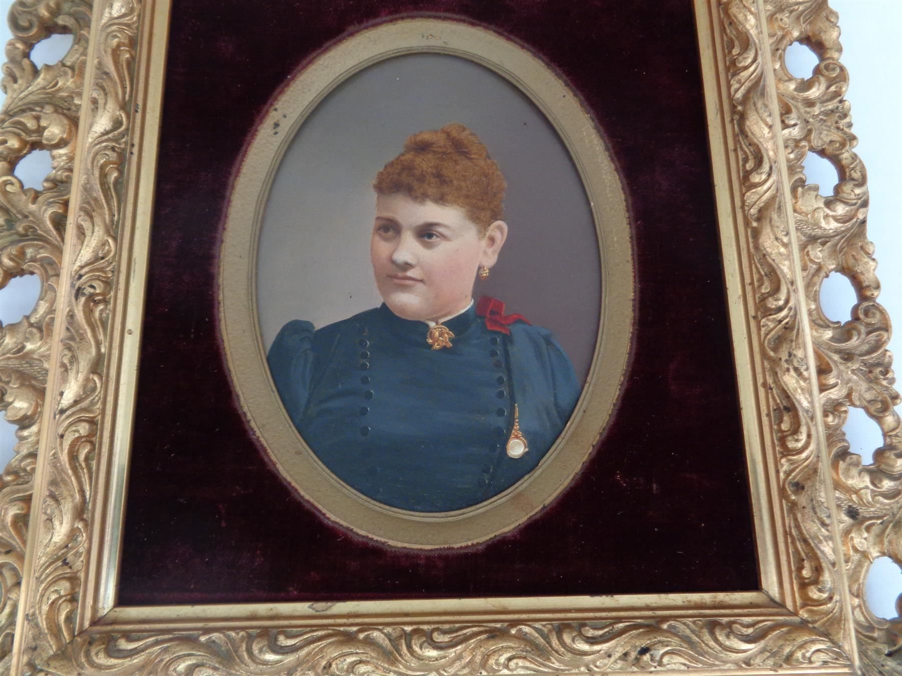 Dipinti: Portrait Oel auf Karton - Goldrahmen – Usato da Chur venduto da omonia 1