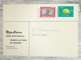 TR17 Enveloppe + Timbre Suisse 1968