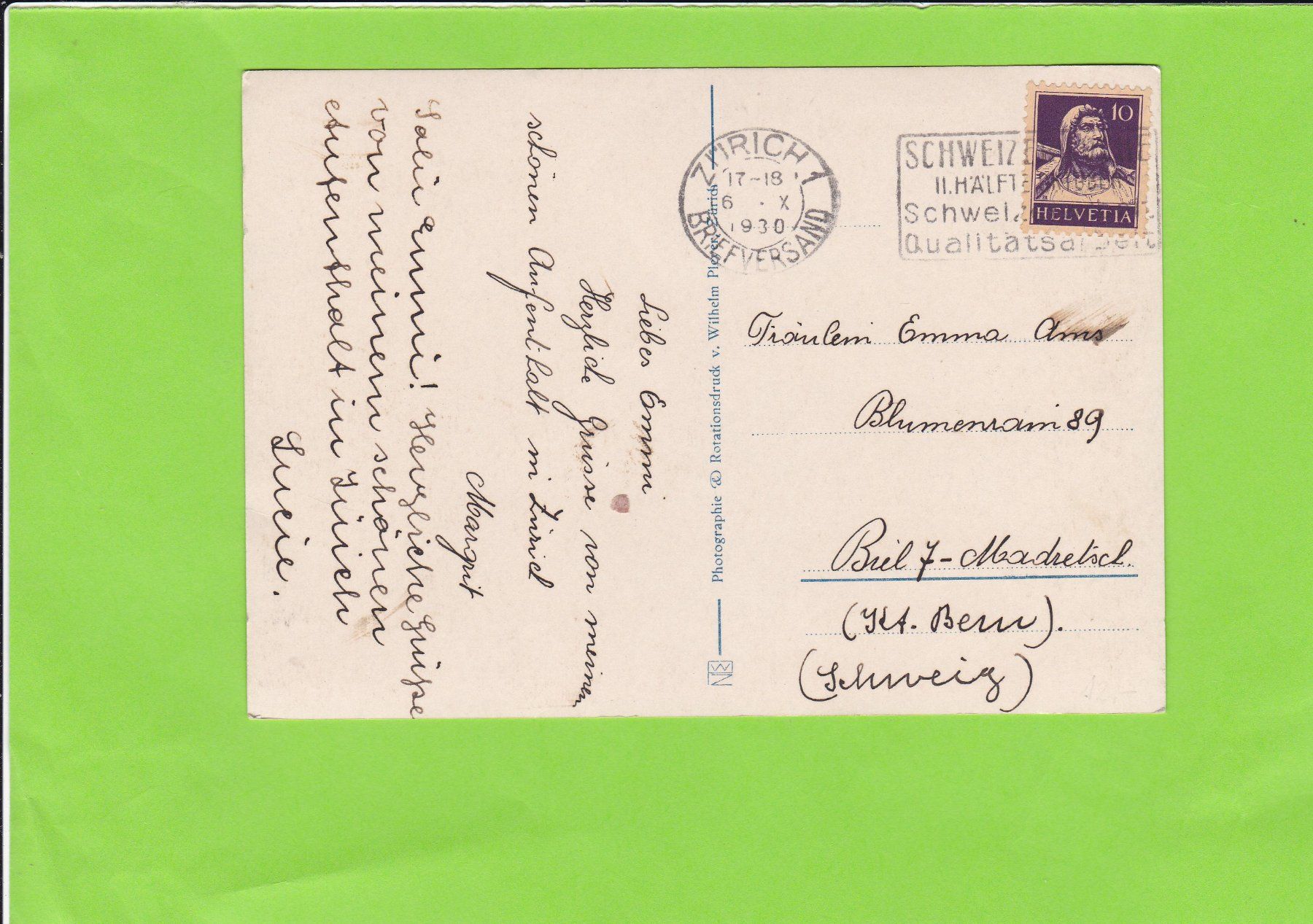 Cartoline postali: Zürich-Uraniastrasse - Oldtimer--1930 – Usato da St. Peterzell venduto da neckertal 1