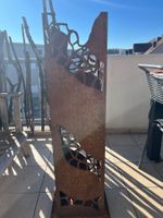 Handgefertigte Feuersäule aus Eisen – Rostpatina – 105 cm