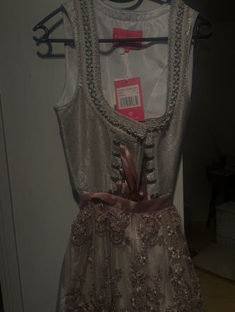 Ungetragenes Krüger Dirndl grau/rose Grösse 38