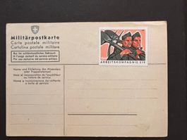 Militär-Postkarte mit Briefmarke ungestempelt   (P718)