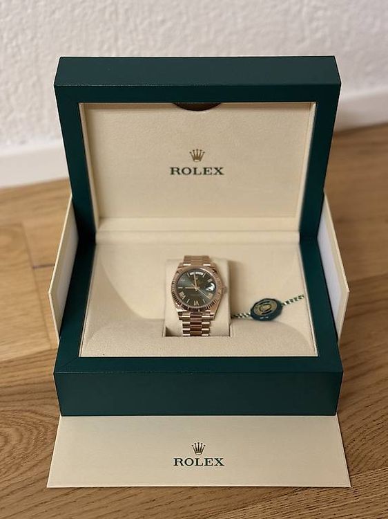 Rolex Day Date Everose Gold/ Grün 8