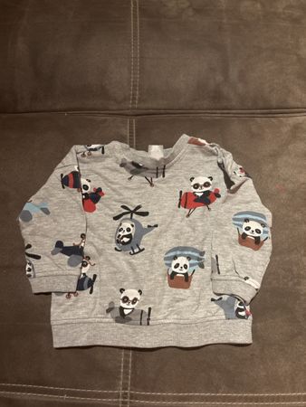 Kinder Pullover Panda Motiv Grösse 68