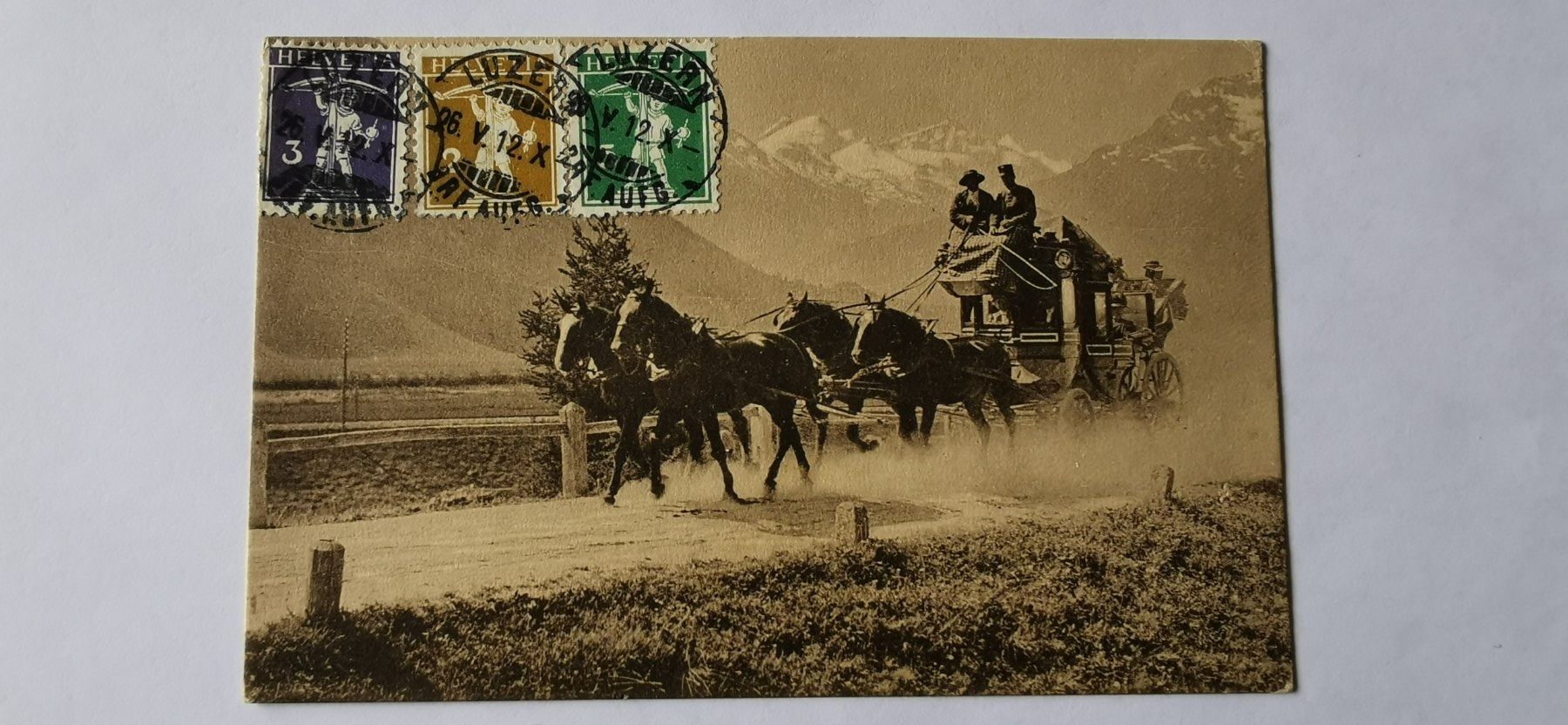 Alle Briefmarken: Postkarte 1912 – Gebraucht aus Aadorf von Chnorli-Furz