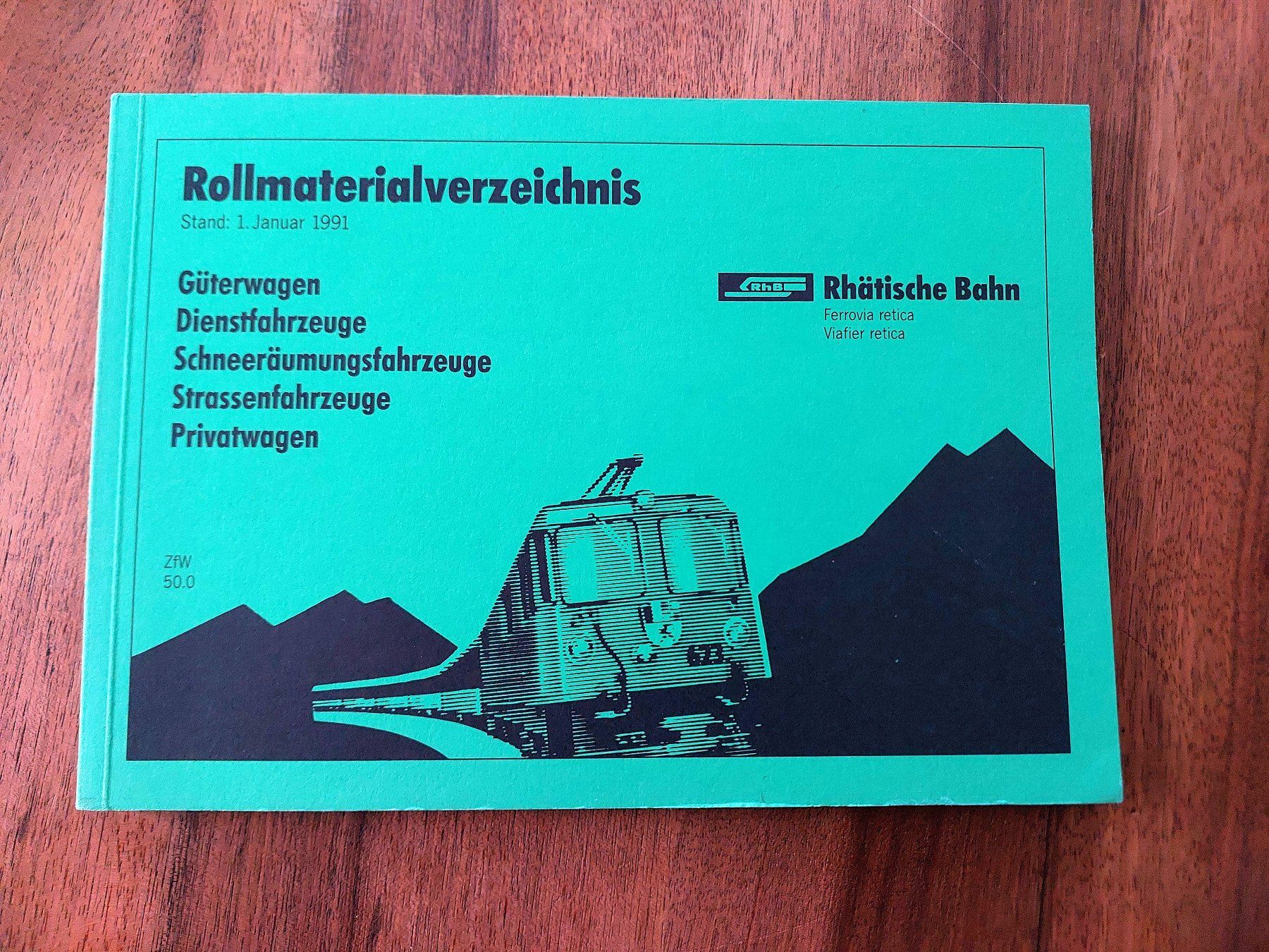 Libri: Rhätische Bahn Rollmaterialverzeichnis 1991 – Usato da Schönenwerd venduto da Steidi