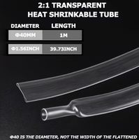 Schrumpfschlauch transparent 40mm 1m neu