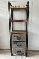 Regal im Industrial Design mit 3 Schubladen, Top!