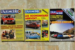 3 numéros L'AUTOMOBILE 1973/1975