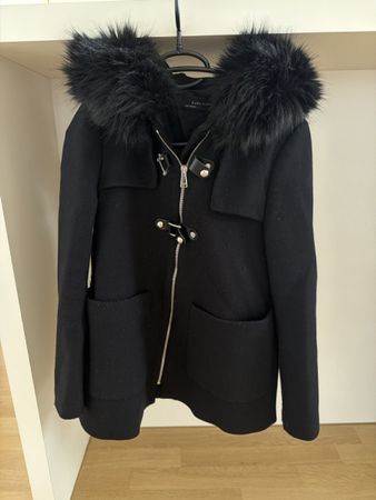 Zara Mantel in schwarz, Grösse XS
