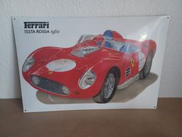 Schweres Emailschild Ferrari Testa Rossa 1960 ..60 x 40cm