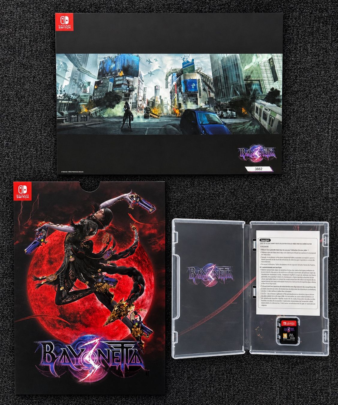 Nintendo Jeux: Bayonetta 3 Switch + Lithographie officielle collector – D'occasion à Lausanne par AufLiebesehen