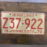 🇺🇸 1970 Vintage U.S. Autoschild - Minnesota Z37-922