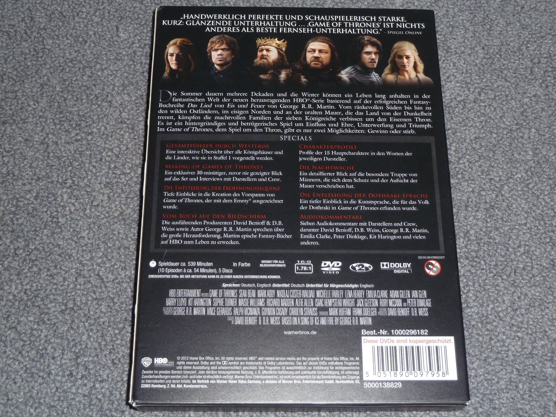 Tutti i DVDs: DVD  - Game of Thrones - erste Staffel, 5 DVD's – Usato da Hofstetten SO venduto da LudoHoFl 1