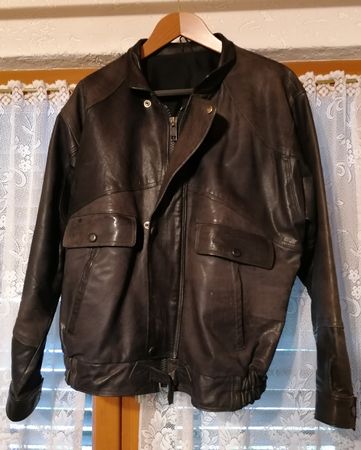 Lederjacke Herren schwarz. Grösse XL