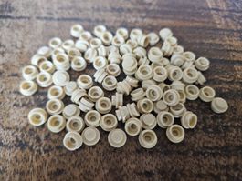 lego 4073 lot de 100 pièces Tan Plate, Round 1 x 1