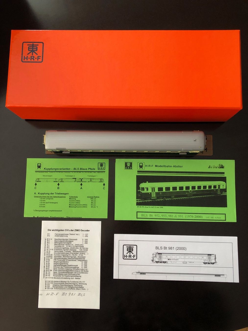 HRF Modellini di ferrovie: HRF BLS Steuerwagen Vitrinenmodell digital – Nuovo (secondo la descrizione) da St.Gallen venduto da conduit 9