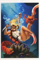 Postkarte "Pin-up".