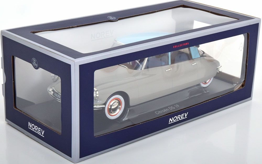 Citroën Modellautos: CITROEN DS19 1956 GRAU/HELLBLAU 1:18 NOREV – Neu und originalverpackt aus Suhr von Moebelsiralfred 2