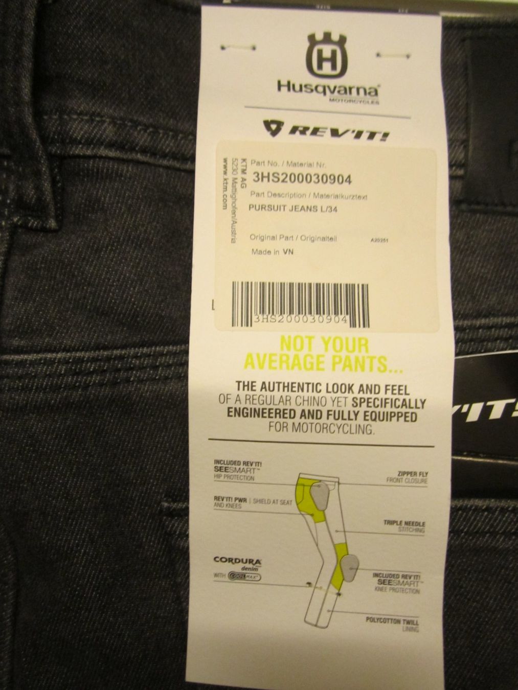 Hosen: Motorrad Jeans Husqvarna Pursuit Jeans LK354 mit Protektoren – Neu (gemäss Beschreibung) aus ARISDORF von Sukawa1 4