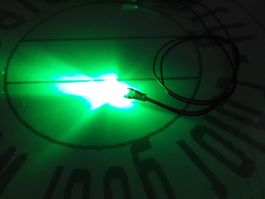 LED 5mm klar/grün verkabelt 12V