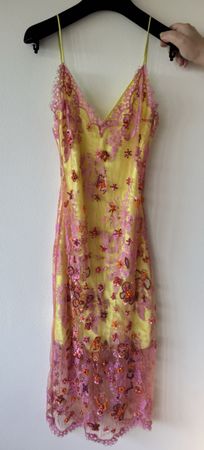 ICEBERG x CAVIAR Seidenkleid mit Perlenstickerei Rarität