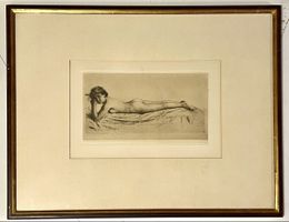 Liegender weiblicher Akt von Karl Stauffer-Bern