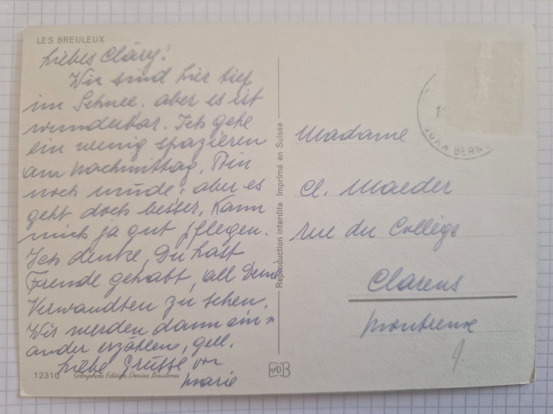 Cartoline postali: Les Breuleux – Usato da Melchnau venduto da Fishel 1