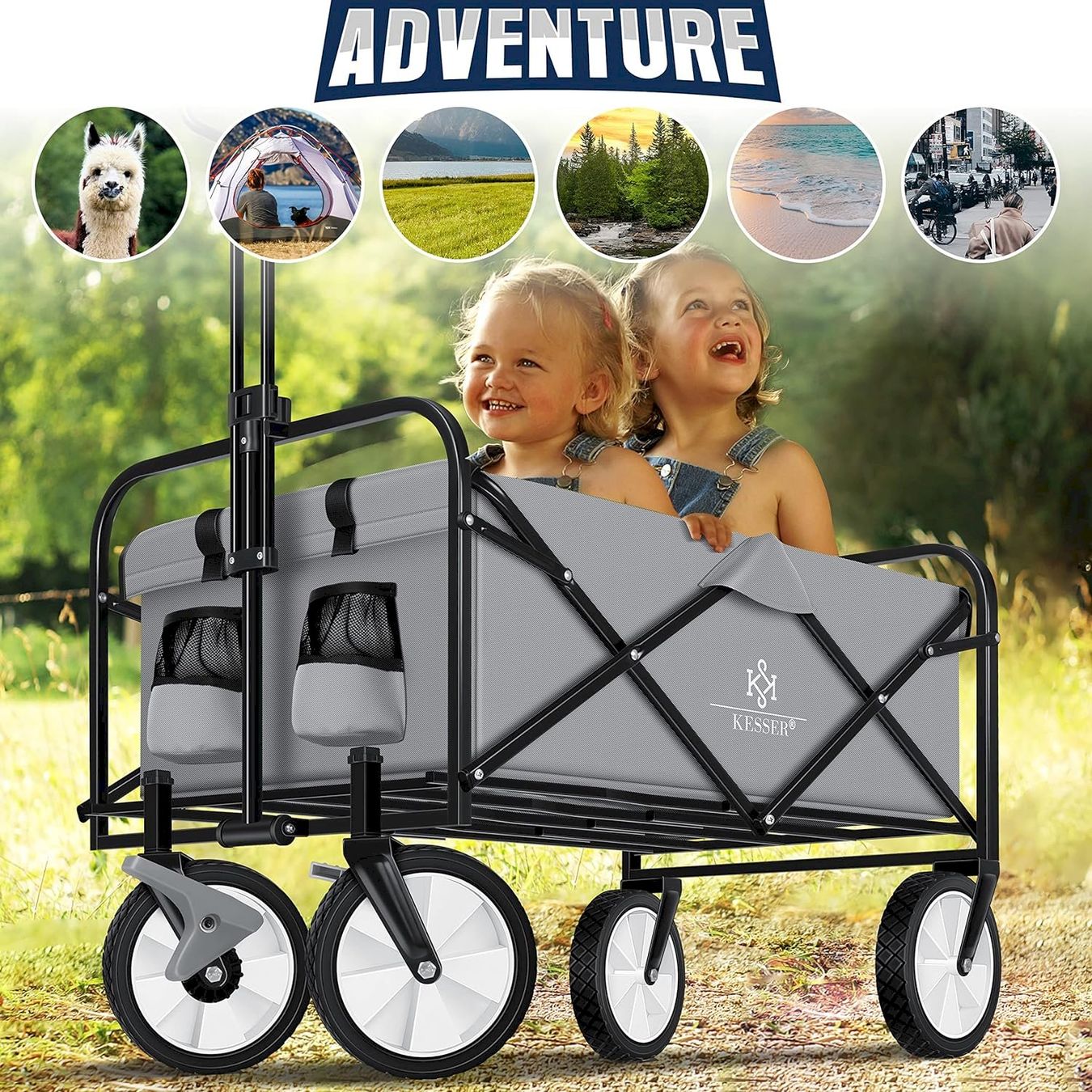 Altro in Utensili da giardino: KESSER Bollerwagen Faltbar Grau – Nuovo e nell'imballaggio originale da Bottighofen venduto da zaap 2