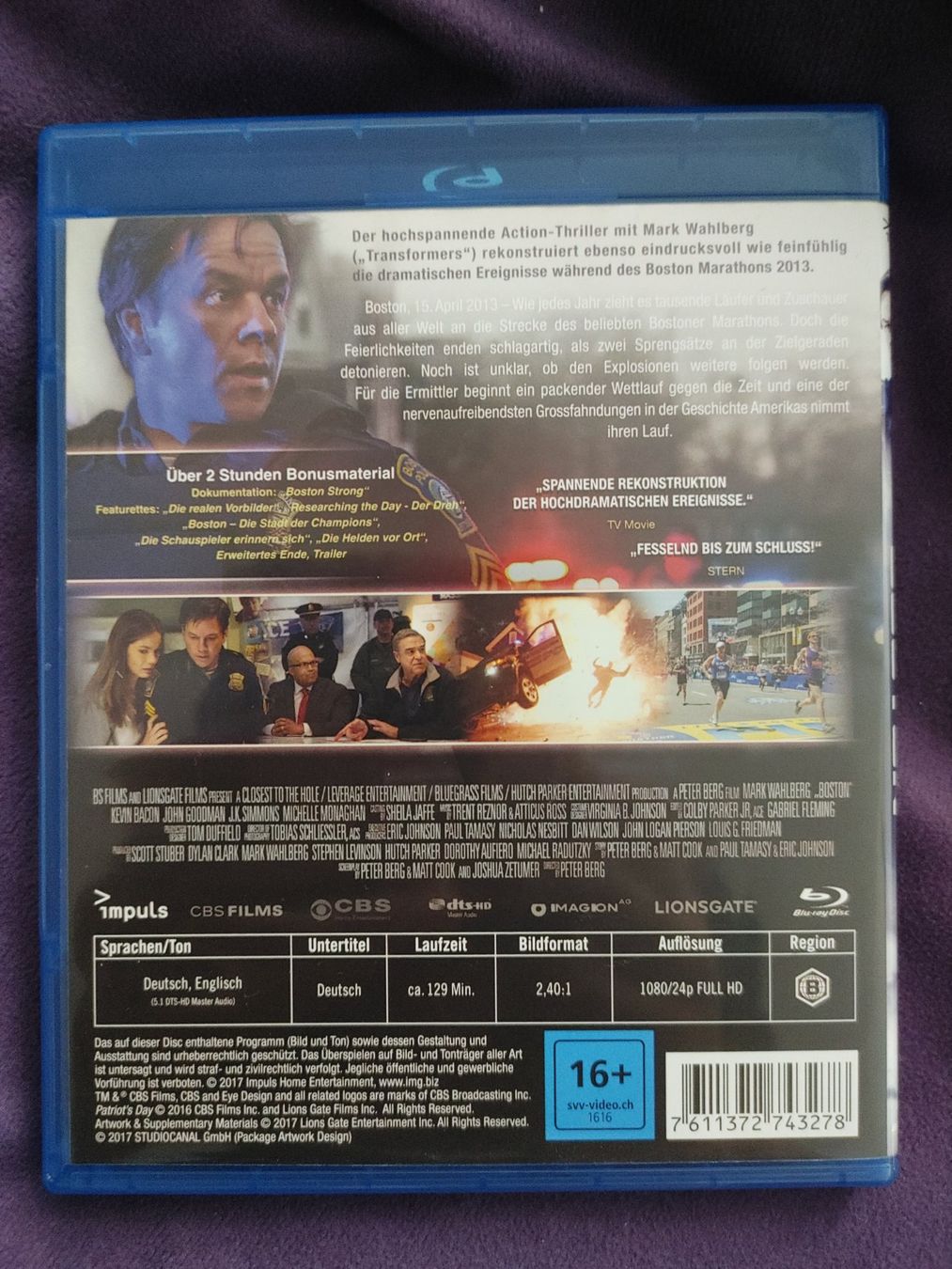 Tutti i DVDs: Boston - Patriots Day - Blu Ray – Usato da Ibach venduto da FinrodTaralom 1