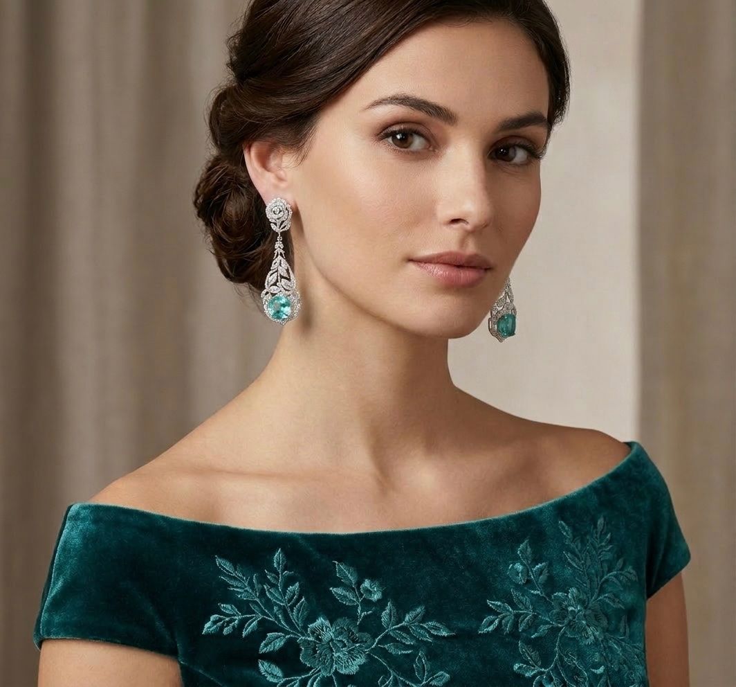 Orecchini pendenti & Orecchini a lobo: Boucles d’oreilles Éclat Émeraude – Nuovo e nell'imballaggio originale da St-Maurice venduto da Sandrinette123