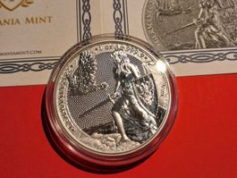 1 UNZE OZ GERMANIA +COA 2022 SILBER SILBERMÜNZE 999 mint