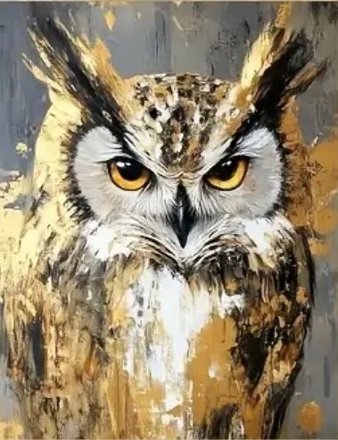 Kit bricolage: Malen nach Zahlen- Eule 40x50cm – Nuovo e nell'imballaggio originale da Teufenthal AG venduto da MeineSchatztruhe