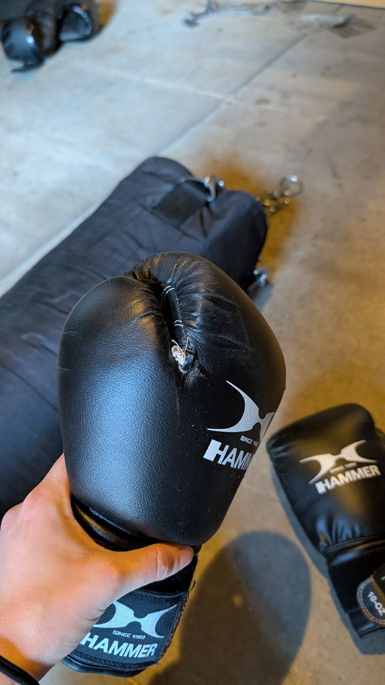Sacchi da boxe: Hammer Boxsack mit Handschuhe – Usato da Finstersee venduto da Selina1029 4
