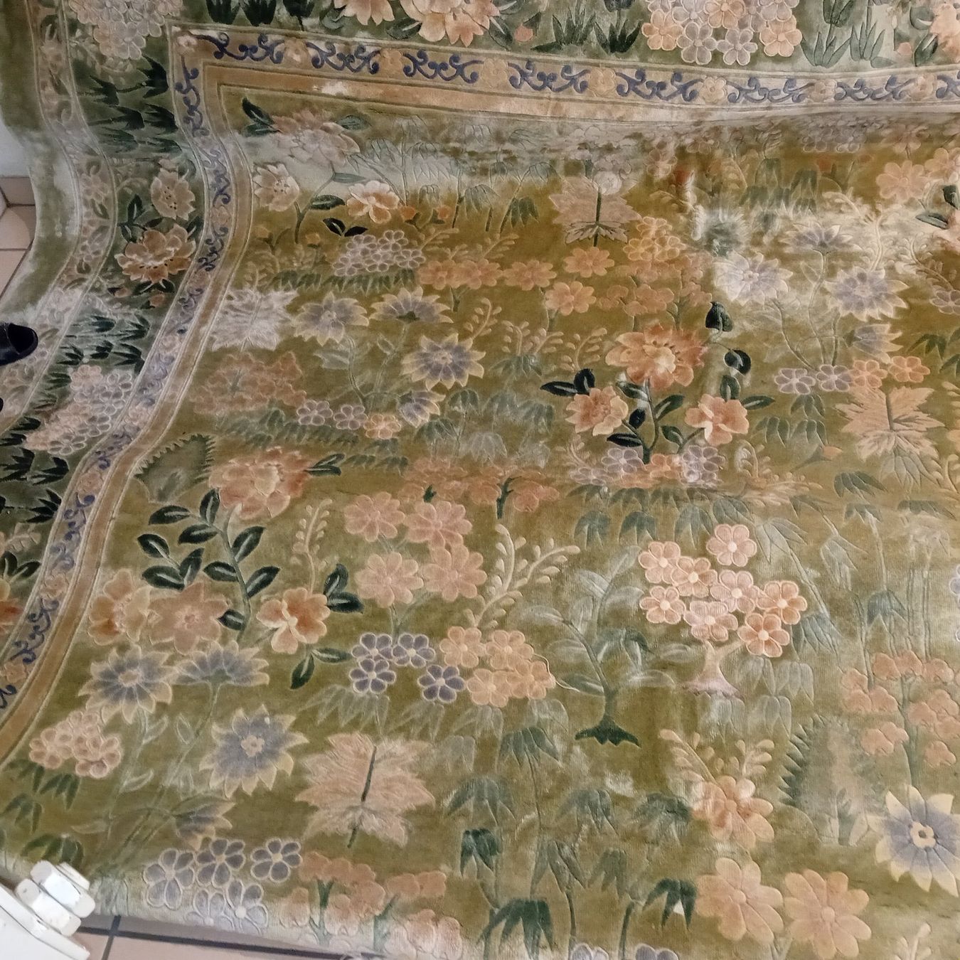 Teppiche: Orientteppich Blumenmuster grün beige gebraucht – Gebraucht aus Dallenwil von SeMiFi 5