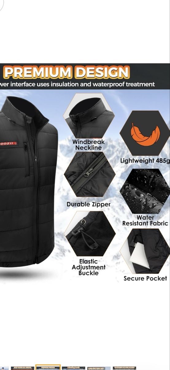 Gilet & Giacche: COZII USB Rechargeable Heated Vest – Nuovo e nell'imballaggio originale da Baden venduto da David_Baden 2