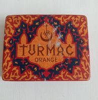 Alte Vintage Blechdose Turmac Orange Zigaretten Blech Dose
