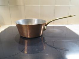 Edle massive Kupfer Casserole Villedieu Made In France
