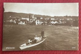 Fotokarte Männedorf mit Ruderboot 
